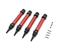 Pour Arrma 3s Pour Mega Pour Vorteks Pour Senton Pour Granite Pour Big Rock Pour Typhon 1/10 Slider Avant Arrière Arbre Transmission Dogbones Ensemble Pièces RC D'entraînement Arbre(Red,Size 4pcs)
