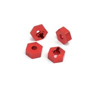 Pour Arrma 3S Pour Senton Pour Vorteks Pour Typhon Big Pour Rock Pour Granite 1/10 4 Adaptateurs Hexagonaux Roue De 14 Mm Pièces Détachées Pour Voitures RC RC Crawlers Pièces(Red)