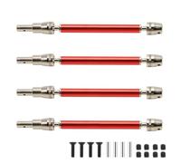 Pour Arrma 4s Pour Outcast Pour Kraton V2 1/10 RC Voiture Pièces Mise À Niveau : Ensemble De 4 Pièces Curseurs Avant Arrière Arbre Transmission Cvd Arbre Transmission RC(Red)