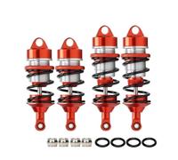 Pour Arrma 6S Pour Felony Pour Limitless 1:7 1/7 4 Pièces Ara330627 Ara330628 Amortisseurs Avant Et Arrière En Alliage Pour Voiture RC Amortisseur RC(Red)