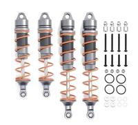 Pour Arrma 6s Pour Fire Force Pour Kraton Infamous Exile 1/7 1/8 110 Mm 135 Mm 4 Pièces Amortisseurs À Huile Métal RC Mise Niveau Voiture Amortisseurs Modèles(Dark Grey)