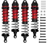 Pour Arrma Big For Rock For Granite For Senton For Typhon 1/8 1/10 Rouge Argent Assemblage Amortisseur Télécommande Camion Amortisseurs Modèles(Red)