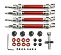 Pour Arrma Big Pour Rock V3 3S Pour BLX 4x4 1/10 4 Arbres De Transmission CVD En Métal Avec Hexagone De Roue Pièces De Mise À Niveau RC Pièces Rechange(Red)