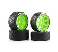 Pour Arrma Pour Felony Pour FSR GT 1/7 4 Pièces 53/107 42/100 Pneu 17 Mm Roue Hexagonale Accessoires Mises À Niveau Voiture RC Remplacement Réparation Rc Jeu De Pneus(Green)