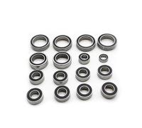 Pour Arrma Pour Gorgon 4X2 Mega 550 1/10 Kit 16 Roulements Étanches Caoutchouc Noir Pré Graissés Mise Niveau Des Brossés Voiture RC Roulement Jouets Rc