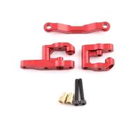 Pour Arrma Pour Granite Pour Grom Pour Typhon RTR ARA2102 1/18 Ensemble De Direction En Aluminium Accessoire Pour Modèle Pièces Rechange PièCe Accessoire Rc(Red)