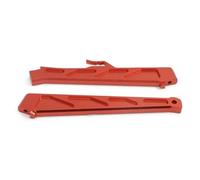 Pour ARRMA Pour Mojave 6S Pour BLX 1/7 2 Pièces Renforts Châssis Avant Arrière Métal AR320445 Accessoires Rechange Pour Voitures RC Rc Modèles Composants(Red)