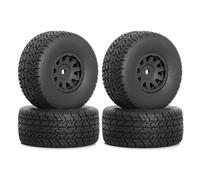 Pour Arrma Pour Mojave Pour Grom 1/14 4 Pneus En Caoutchouc 65 Mm Hexagonaux 12 Mm ARA550116 Pièces Et Accessoires Pour Voiture Télécommandée RC Voiture Roues(Black)