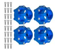 Pour Arrma Pour Senton Pour Granite Proline 1/10 Adaptateur Hexagonal Aluminium Accessoires Voiture RC Pièces Mise Niveau Assemblage 4 PièCe Accessoire Rc(Blue)
