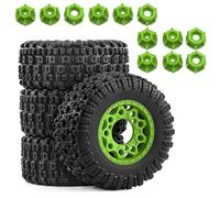 pour ARRMA pour Senton pour Traxxas pour Slash 1/10 Ensemble Roues Pneus avec Adaptateurs Hexagonaux Multiples Modèle Camion RC Short Course PièCe