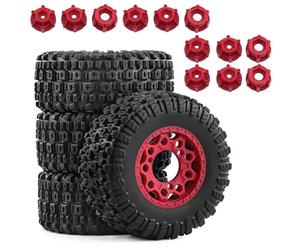 pour ARRMA pour Senton pour Traxxas pour Slash 1/10 Ensemble Roues Pneus avec Adaptateurs Hexagonaux Multiples Modèle Camion RC Short Course PièCe