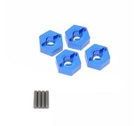 Pour Arrma Pour Senton Pour Vorteks Pour Typhon Pour Granite 3s 1/10 4 Pièces Métalliques 14 Mm Adaptateur Moyeu Hexagonal Roue Pièces Voiture Radiocommandée Composants Rc(Blue)