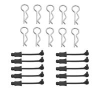 Pour Arrma Pour Traxxas 1 Jeu Broches Fixation Coque Corps Type R Avec Support Aluminium Pièces Réparation Modification Mise À Niveau Rc Accessoires Voiture Rc(Black)