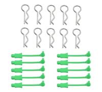 Pour Arrma Pour Traxxas 1 Jeu Broches Fixation Coque Corps Type R Avec Support Aluminium Pièces Réparation Modification Mise À Niveau Rc Accessoires Voiture Rc(Green)