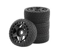 Pour Arrma Pour Typhon Pour Talion Pour Traxxas Pour Redcat VRX 4 Pièces 98 Mm 1/8 1/7 Roues Pneu 17 Hex RC Tout-terrain Rechange Pour Buggy Rc Jeu De Pneus(Black)