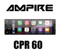 Ampire Autoradio 1‑DIN CPR60 Smartphone – Écran 6,38'' – DAB+ AHD – Entrées caméra