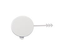 pour Audi A4 B8 2008-2012 Droite 8K0807241 8K0807241GRU Cache-Crochet de remorquage de Pare-Chocs Avant (Blanc)