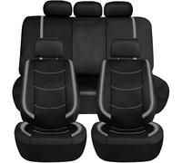 Pour Audi A5 4-door 2010-2023, Housse Siege Auto, Couvre Voiture Complet | Protege Siege Voiture Accessoire Voiture Interieur, Look Sportif Tuning, Tissu Cuir Synthetique+PVC, Facile a Installer, Noir