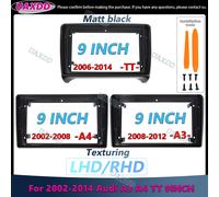 Pour AUDI TT A3 A4 2002-2014, autoradio 2 Din 9 pouces, cadre de radio Android, panneau de façade, faisceau de câbles vidéo, adaptateur, décodeur Canbus For2006-2014 AUDI TT