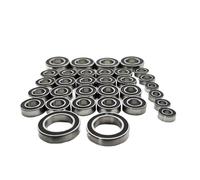 Pour Axial 1/6 SCX6 Pour JLU Pour Wrangler Trail Honcho 4WD Kit De Roulements Complet 32 pièces Pré-graissé En Caoutchouc Noir Scellé RC Car Crawler RC Roulement Billes