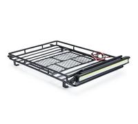 Pour Axial Pour SCX10 1/10 Pour Porte-bagages De Toit Pour Voiture Radiocommandée Avec Barre Lumineuse 232 X 153 Mm Pièces De Mise À Niveau Feux Phare Voiture Rc(Roof Rack and Light)