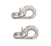 Pour Axial Pour SCX10 90046 Pour Tamiya CC01 Pour Traxxas Pour TRX4 Pour MST Pour Redcat 1/10 2 Pièces Voiture Crochet Treuil Métal Décoration Pour Rock Crawler RC Composants(Silver)