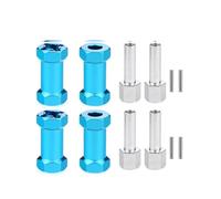 Pour Axial Pour SCX10 D90 1/10 4 Pièces 12 Mm Entretoise Roue Moyeu Hexagonal Adaptateur Coupleur 25 Mm Composants D'extension Pièces Chenille RC PièCes Rc(Blue1)