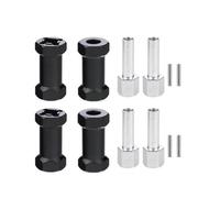 Pour Axial Pour SCX10 D90 1/10 4 Pièces 12 Mm Entretoise Roue Moyeu Hexagonal Adaptateur Coupleur 25 Mm Composants D'extension Pièces Chenille RC PièCes Rc(Black)