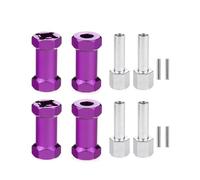 Pour Axial Pour SCX10 D90 1/10 4 Pièces 12 Mm Entretoise Roue Moyeu Hexagonal Adaptateur Coupleur 25 Mm Composants D'extension Pièces Chenille RC PièCes Rc(Purple)