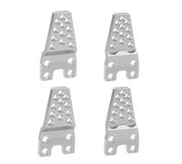 Pour Axial Pour SCX10 D90 1/10 4 Supports Fixation Réglables Alliage D'aluminium Amortisseurs Pièces Rechange Voiture RC Crawler RC Mise Niveau Modèles(Silver)
