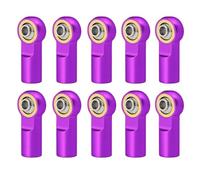 Pour AXIAL Pour SCX10 D90 D110 Pour Tamiya CC01 Pour Course 1/10 10 Pièces Rotule De Biellette En Aluminium M3 Cylindre Pour Voiture Radiocommandée Composants(PURPLE)