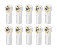 Pour AXIAL Pour SCX10 D90 D110 Pour Tamiya CC01 Voitures Course 1/10 10 Biellettes Direction Aluminium M3 Avec Rotule Voiture RC Pour Circuit Composants(Silver)