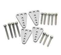 Pour Axial Pour SCX10 Honcho Dingo 1/10 Aluminium Kit Rehaussement D'amortisseur Supérieur Inférieur Modèle Voiture Sur Chenilles Pièces Mise À Niveau Accessoires RC(Silver)