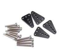 Pour Axial Pour SCX10 Honcho Dingo 1/10 Aluminium Kit Rehaussement D'amortisseur Supérieur Inférieur Modèle Voiture Sur Chenilles Pièces Mise À Niveau Accessoires RC(Black)