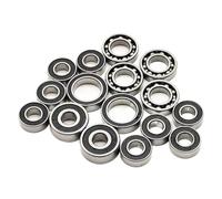 pour Axial pour SCX10 II 90046 90047 1/10 16 Pièces Kit Roulements Billes AR44 pour Essieu Avant Arrière Acier Noir Scellé Pré Graissé Voiture Radiocommandée Roulements RC