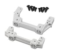 Pour Axial Pour Scx10 II 90046 90047 1/10 Supports De Pare Chocs Avant Et Arrière En Métal Pièces D'amélioration Pour Voiture RC Crawler RC Crawlers Pièces(Silver)