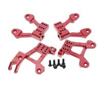 pour Axial pour SCX10 II 90046 90047 4 Pièces Amortisseurs Avant Et Arrière en Métal Tours De Montage 1/10 RC Chenille Mises À Niveau Pièces Accessoires De Rechange Accessoires RC(Red)