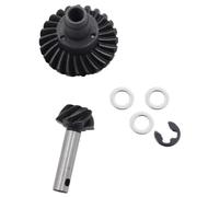 Pour Axial Pour SCX10 II III 90046 Axi03014 RBX10 Pour Capra 1.9 Pour Utb 1/10 8T 24T/27T/30T/33T Engrenage Conique Hélicoïdal Acier Crawler RC RC Voitures Pièces(24T/8T)