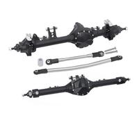 Pour Axial Pour SCX10 II Pour Vanquish VS4-10 1/10 Pièce En Aluminium Construction Essieu Décalage Essieu Droit Ensemble RC Crawler Pour Rock Truck Pièce RC Essieu(Black,Set)