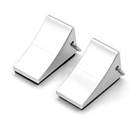 Pour Axial Pour SCX10 Pour Traxxas Pour TRX-4 D90 1/10 2 Cales Métalliques Blocs Anti-dérapants Pneus Pièces Détachées Voitures RC Crawler Remplacement RC(Silver)