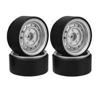 Pour Axial Pour SCX10 Pour Traxxas Pour TRX4 4WD D90 Pour Redcat Gen8 1/10 RC Crawler Car Métal 1.9 Beadlock Jante Moyeu Pièces Voitures RC(Silver)
