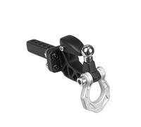 Pour Axial Pour SCX10 Pour TRAXXAS Pour TRX4 D90 1/8 1/10 Pare-chocs Arrière Métallique Avec Crochet D'attelage Pour Remorque Récepteur Voiture RC Crawler RC Crawlers Modèles(Silver)