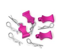 Pour Axial Pour SCX10 Pour TRX-4 1/10 1/12 4 Clips Fixation Métalliques Carrosserie Type R Avec Languette - Accessoires Modèles Réduits Voitures RC RC Voitures Pièces(Red1)