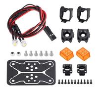 Pour Axial Pour SCX10 Pour TRX4 1/10 12 Mm Projecteur Carré Orange Rouge Blanc Monter Soi-même RC Pièces Voiture LumièRe Voiture Rc(Orange)