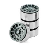 Pour Axial Pour SCX10 Pour Wraith RR10 Pour Capra 1/10 4 Pièces 2.6 Pouces Jante Roue À Billes Métal 135mm Pneu Caoutchouc Voiture Sur Chenilles RC Accessoires Voiture Rc(Titanium hub)