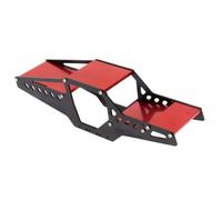 Pour Axial pour SCX24 90081 C10 AXI00001 1/24 Pièces mise niveau Échelle Cadre en fibre carbone et aluminium pour LCG Pour châssis Cage sécurité ChâSsis Rc Rails Cadre(Red)