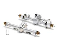 Pour Axial Pour SCX24 90081 C10 B-17 1967 2019 Pour Wrangler 1/24 RC Édition Complète Ensemble D'essieux Avant Arrière RC Essieu(Silver,Set)