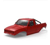 Pour Axial Pour SCX24 C10 Pour Bronco Pour Wrangler Base Camp 1/24 Carrosserie Rigide Pick-up 133mm 5,20 Pouces Avec Galerie Toit Crawler RC RC Mise Niveau Modèles(Red)