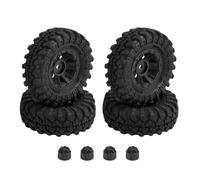 pour Axial pour SCX24 pour Deadbolt pour Gladiator pour Bronco pour TRX4M 1/24 4 Pièces 55x20mm Jeu Pneus Jante Roue Mise À Niveau Voiture sur Chenilles RC Pneu Caoutchouc RC