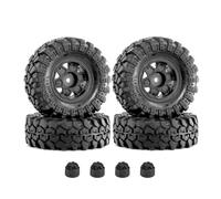 pour Axial pour SCX24 pour Deadbolt pour Gladiator pour Bronco pour TRX4M 1/24 4 Pièces 55x20mm Jeu Pneus Jante Roue Mise À Niveau Voiture sur Chenilles RC Pneu Caoutchouc RC
